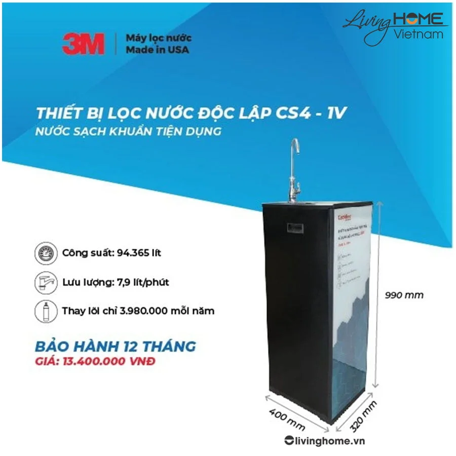 Máy lọc nước nóng lạnh độc lập 3M CS4 1V 94 lít nhập khẩu Mỹ - Ảnh 5