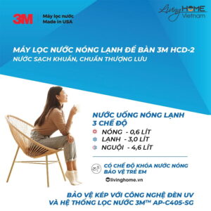 Máy lọc nước nóng lạnh để bàn 3M HCD2 cao cấp nhập khẩu Mỹ 18 Máy lọc nước nóng lạnh để bàn 3M HCD2 cao cấp nhập khẩu Mỹ