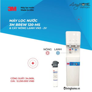 Máy lọc nước nóng lạnh 3M VN3 2V 34 lít nhập khẩu Mỹ