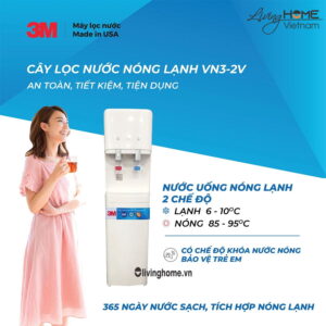 Máy lọc nước nóng lạnh 3M VN3 2V 34 lít nhập khẩu Mỹ