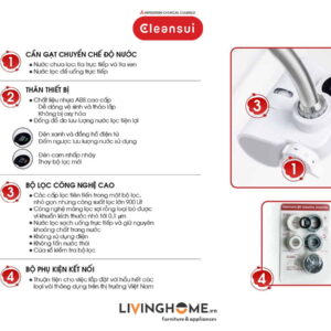 Máy lọc nước tại vòi Cleansui EF102 nhập khẩu Nhật 15 Máy lọc nước tại vòi Cleansui EF102 nhập khẩu Nhật