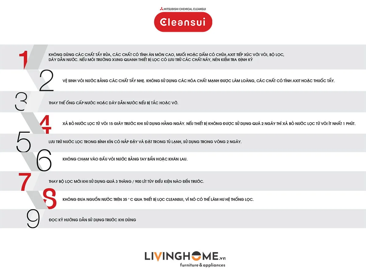 Máy lọc nước tại vòi Cleansui EF201 nhập khẩu Nhật 10 Máy lọc nước tại vòi Cleansui EF201 nhập khẩu Nhật - Ảnh 8