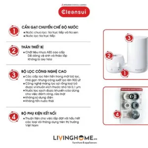 Alternative view of Máy lọc nước lắp tại vòi Cleansui EF401 nhập khẩu Nhật