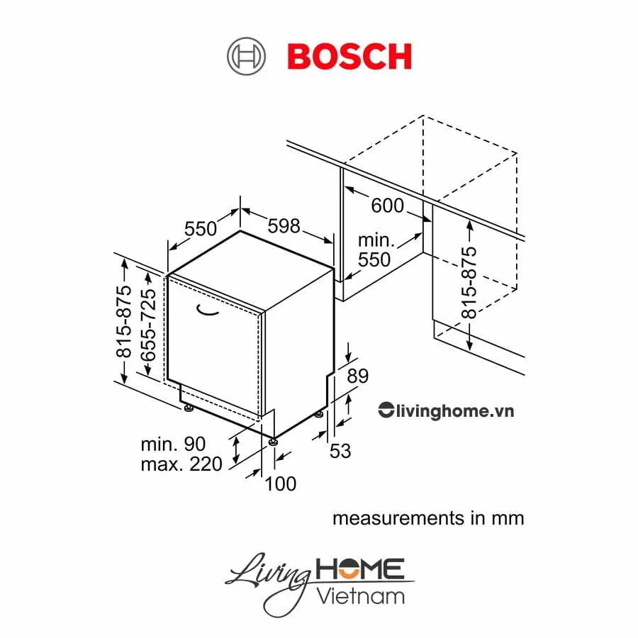 Máy rửa chén Bosch SMV6ZCX42E - Âm toàn phần 60cm 14 bộ 17 Máy rửa chén Bosch SMV6ZCX42E - Âm toàn phần 60cm 14 bộ - Ảnh 15