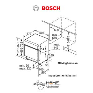 Alternative view of Máy rửa chén Bosch SMI4HCS48E - Bán âm 60cm 14 bộ