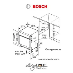 Alternative view of Máy rửa chén Bosch SMI4HCS48E - Bán âm 60cm 14 bộ