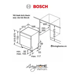 Máy rửa chén Bosch SMS68PW01E - Độc lập 60 cm 13 bộ