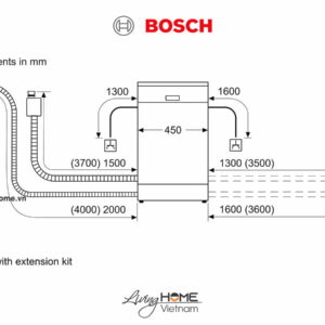 Máy rửa chén Bosch SPS2HKW57E - Độc lập 45cm 9 bộ 12 Máy rửa chén Bosch SPS2HKW57E - Độc lập 45cm 9 bộ