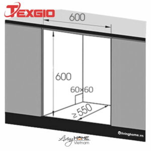 Máy Rửa Chén Texgio TG-H595DT08B Bán Âm 11 Bộ 8 Lít Nước