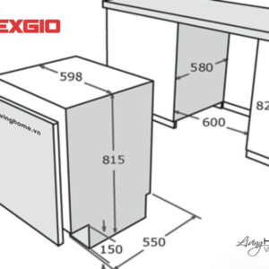 Máy rửa chén Texgio TG-TGBI036T Âm Toàn Phần 15 Bộ 10 Lít Nước 15 Máy rửa chén Texgio TG-TGBI036T Âm Toàn Phần 15 Bộ 10 Lít Nước