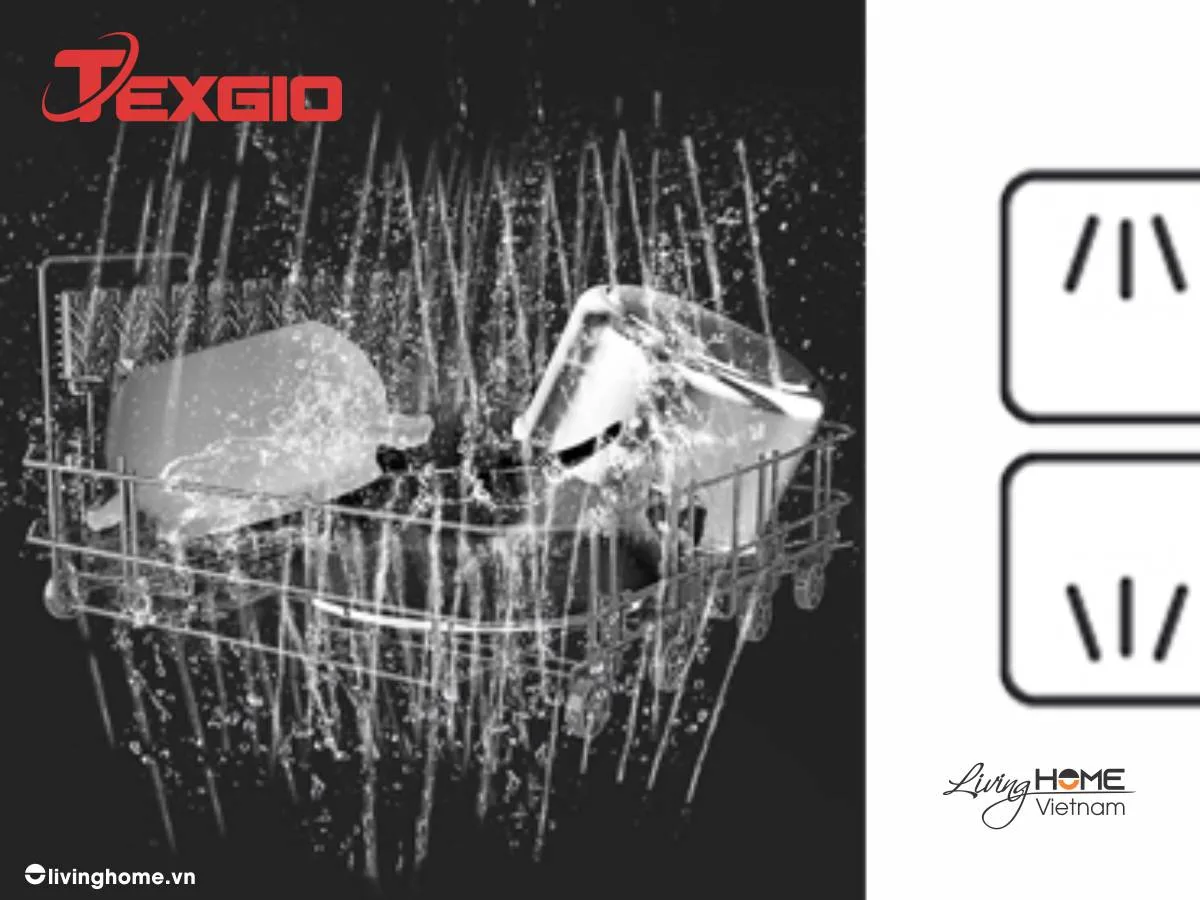 Máy rửa chén Texgio TG-TGF6019B Độc Lập 15 Bộ 10 Lít Nước - Ảnh 2