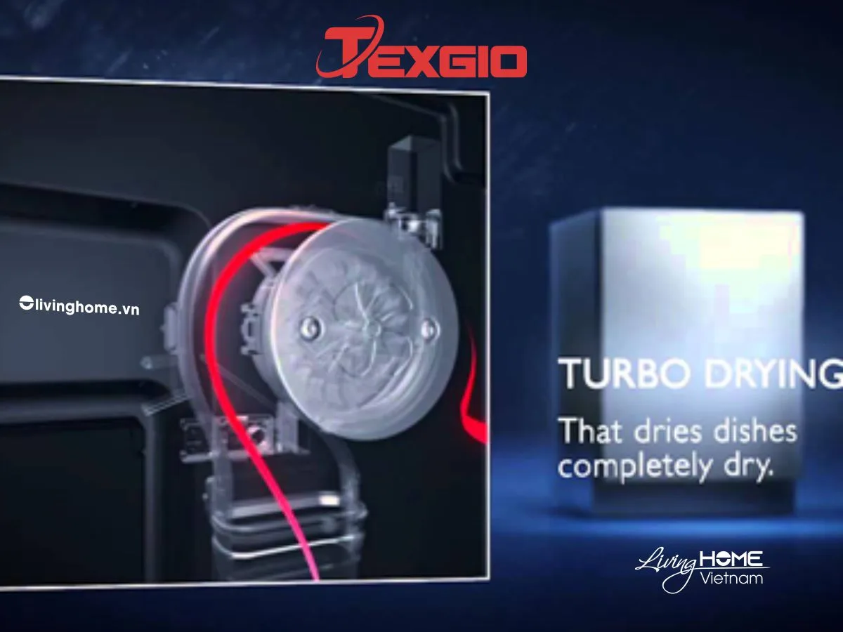 Máy rửa chén Texgio TG-TGF6019B Độc Lập 15 Bộ 10 Lít Nước - Ảnh 7