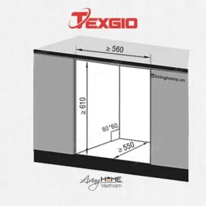 Alternative view of Máy rửa chén Texgio TG-TGWF68GB Độc Lập 11 Bộ 9 Lít Nước