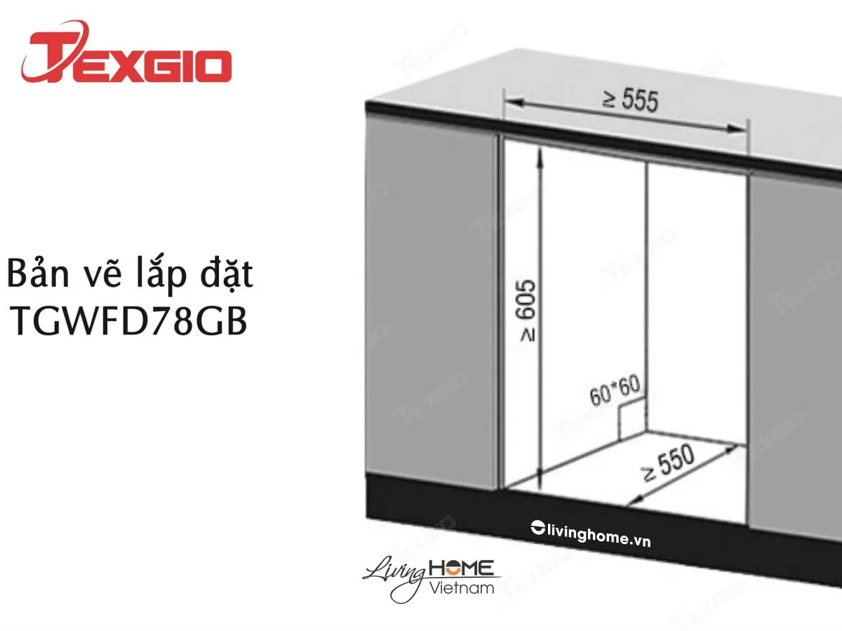 Máy rửa chén Texgio TG-TGWFD78GB Bán Âm 11 Bộ 9 Lít Nước 10 Máy rửa chén Texgio TG-TGWFD78GB Bán Âm 11 Bộ 9 Lít Nước - Ảnh 8