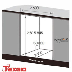 Máy rửa chén Texgio TG-W60F955 Độc Lập 15 Bộ 10 Lít Nước