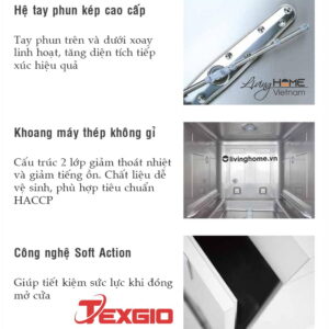Máy Rửa Chén Bát Công Nghiệp Texgio TG-CDW1180 18 Máy Rửa Chén Bát Công Nghiệp Texgio TG-CDW1180