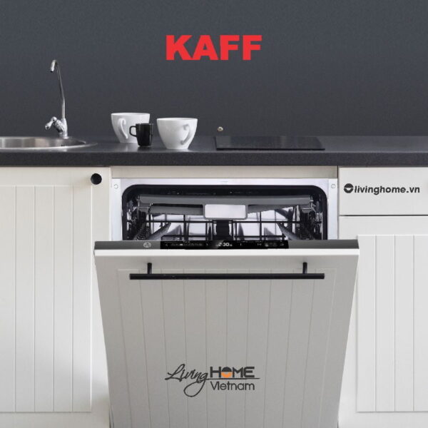 Máy rửa chén Kaff KF-BISW12 âm toàn phần thân sơn tĩnh điện màu đen cao cấp