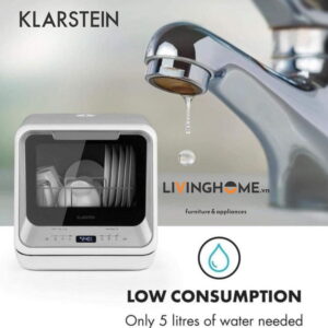 Máy rửa chén Mini Klarstein KL-AMAZONIA dung tích 4 bộ - 06 chương trình rửa 10 Máy rửa chén Mini Klarstein KL-AMAZONIA dung tích 4 bộ - 06 chương trình rửa