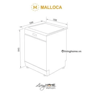 Máy rửa chén Malloca MDW14-S10TFT âm tủ 14 bộ 25 Máy rửa chén Malloca MDW14-S10TFT âm tủ 14 bộ