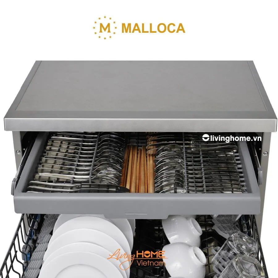Máy rửa chén Malloca MDW14-S10TFT âm tủ 14 bộ 9 Máy rửa chén Malloca MDW14-S10TFT âm tủ 14 bộ - Ảnh 7