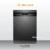 Máy rửa chén Malloca WQP12-7635BS màu đen 15 bộ 1 Máy rửa chén Malloca WQP12-7635BS màu đen 15 bộ