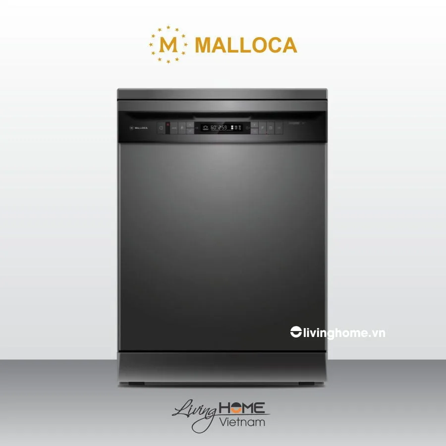 Máy rửa chén Malloca WQP12-7635BS màu đen 15 bộ