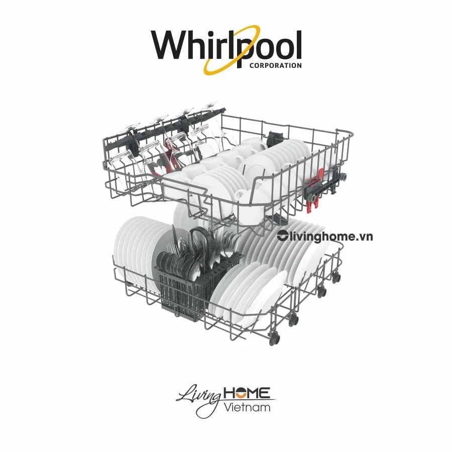 Máy Rửa Chén Bát Whirlpool WIO 3T133P, 14 Bộ, Âm Toàn Phần 6 Máy Rửa Chén Bát Whirlpool WIO 3T133P, 14 Bộ, Âm Toàn Phần - Ảnh 4