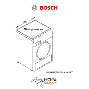 Máy sấy Bosch WTN84201MY - Tụ hơi 14 chương trình 8KG 18 Máy sấy Bosch WTN84201MY - Tụ hơi 14 chương trình 8KG