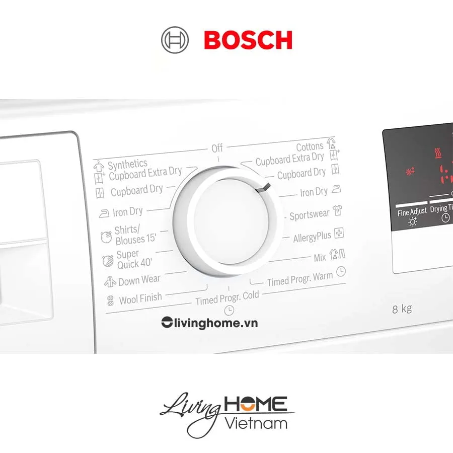 Máy sấy Bosch WTN84201MY - Tụ hơi 14 chương trình 8KG 5 Máy sấy Bosch WTN84201MY - Tụ hơi 14 chương trình 8KG - Ảnh 3