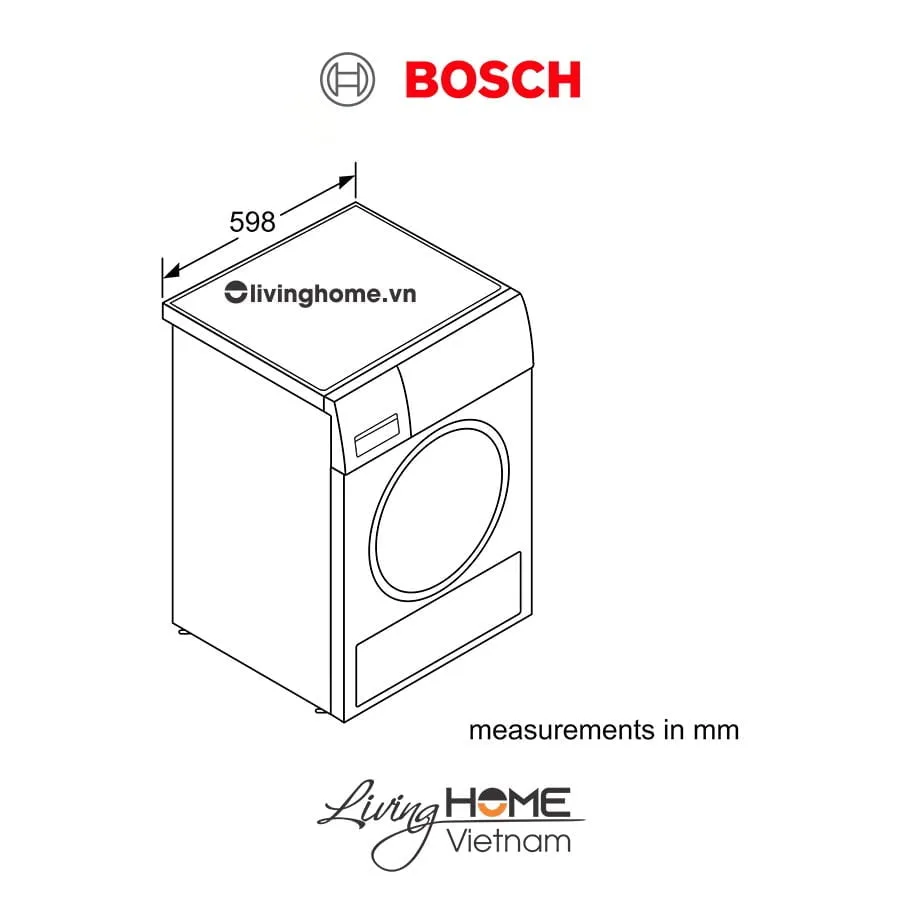 Máy sấy Bosch WTR85V00SG - Tụ hơi với bơm nhiệt 14 chương trình 8KG - Ảnh 9