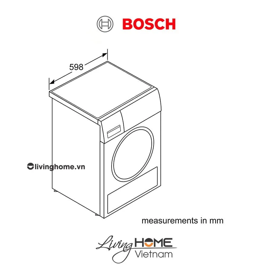 Máy sấy Bosch WTW85400SG - Tụ hơi với bơm nhiệt 14 chương trình 9KG 10 Máy sấy Bosch WTW85400SG - Tụ hơi với bơm nhiệt 14 chương trình 9KG - Ảnh 8