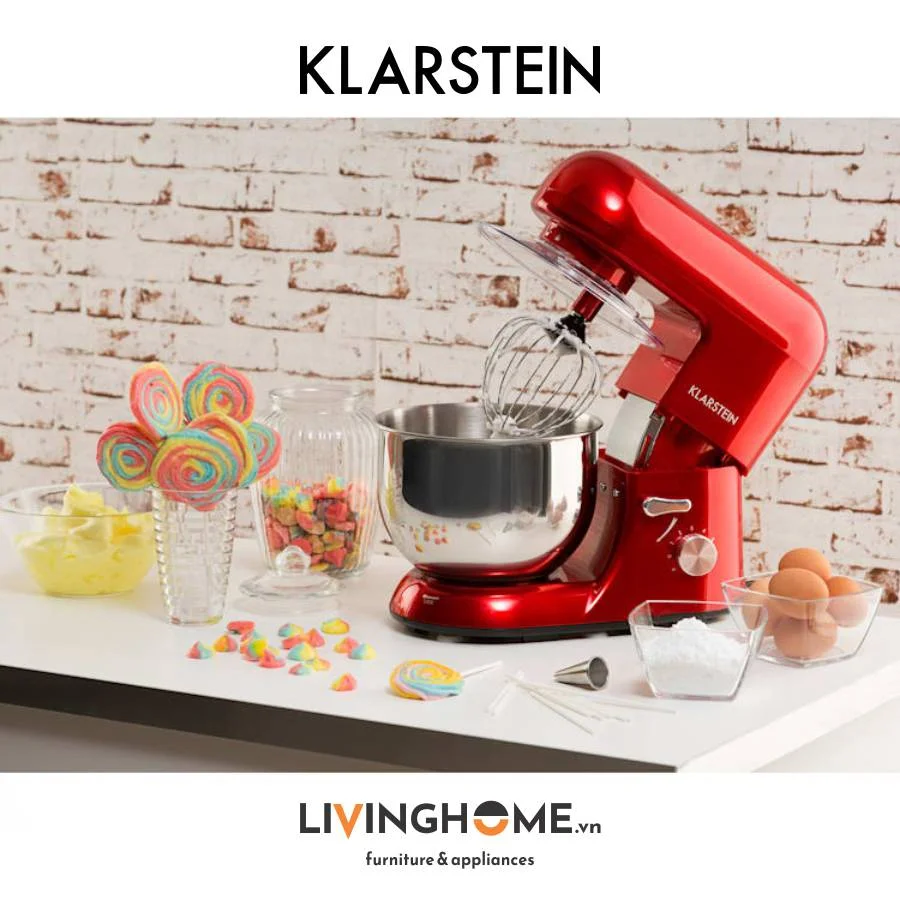Máy trộn bột Klarstein KL-BELLA ROSSA công suất 1300W - 8kg 6 Máy trộn bột Klarstein KL-BELLA ROSSA công suất 1300W - 8kg - Ảnh 4