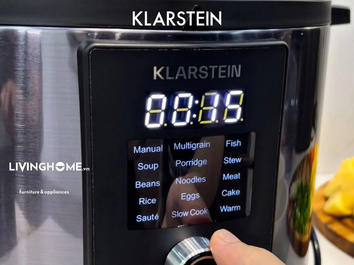 Nồi áp suất đa năng Klarstein KL-48L với 15 chương trình nấu mạnh mẽ 11 Nồi áp suất đa năng Klarstein KL-48L với 15 chương trình nấu mạnh mẽ - Ảnh 9