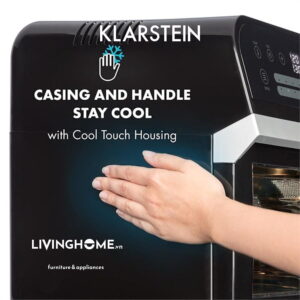 Nồi chiên không dầu Klarstein KL-AEROVITAL CUBE màu đen với công suất 1600W - 12 Lít