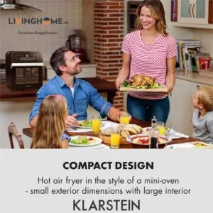 Nồi chiên không dầu Klarstein KL-AEROVITAL CUBE màu đen với công suất 1600W - 12 Lít 12 Nồi chiên không dầu Klarstein KL-AEROVITAL CUBE màu đen với công suất 1600W - 12 Lít