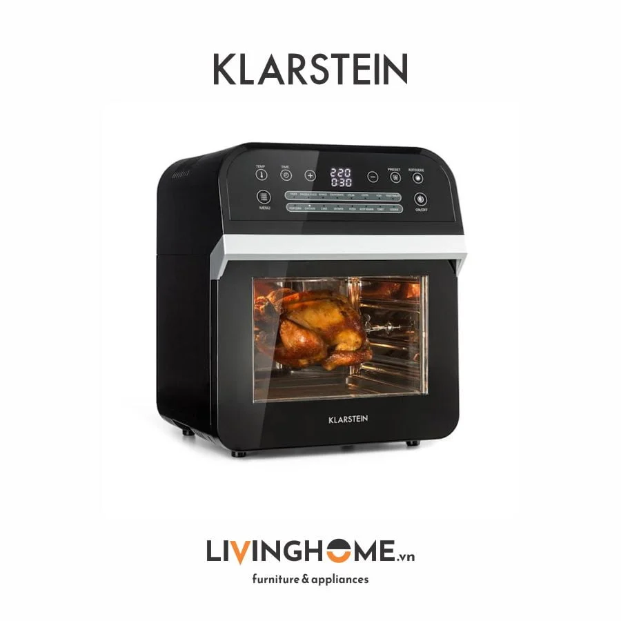 Nồi chiên không dầu Klarstein KL-AEROVITAL CUBE màu đen với công suất 1600W - 12 Lít 3 Nồi chiên không dầu Klarstein KL-AEROVITAL CUBE màu đen với công suất 1600W - 12 Lít