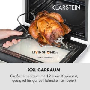 Nồi chiên Klarstein KL-AEROVITAL-CUBE-WHITE chất liệu vỏ chống nóng - 12 Lít 13 Nồi chiên Klarstein KL-AEROVITAL-CUBE-WHITE chất liệu vỏ chống nóng - 12 Lít