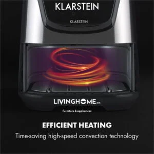 Nồi chiên không dầu Klarstein KL-DELUXE màn hình cảm ứng LCD với 8 chương trình cài đặt sẵn
