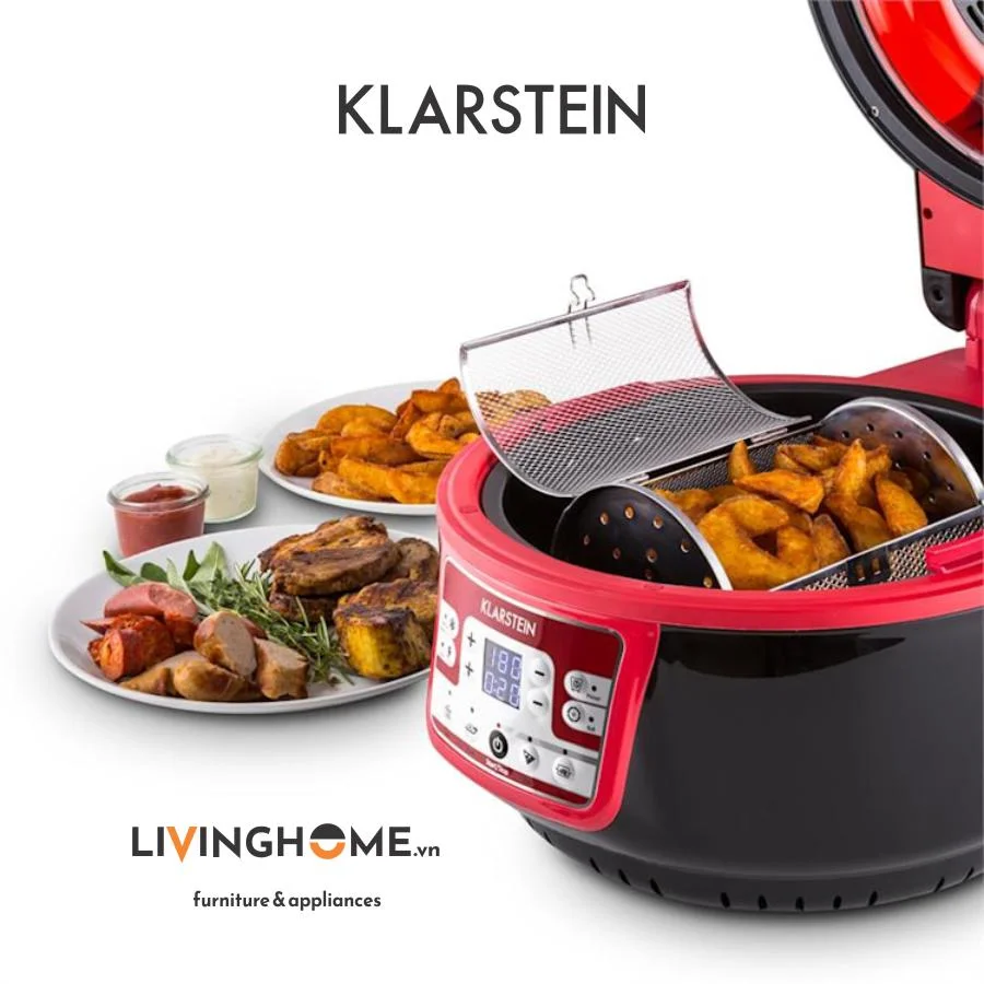 Nồi chiên không dầu Klarstein KL-VITAIR TURBO 6 chương trình nấu nướng - dung tích 9L 8 Nồi chiên không dầu Klarstein KL-VITAIR TURBO 6 chương trình nấu nướng - dung tích 9L - Ảnh 6