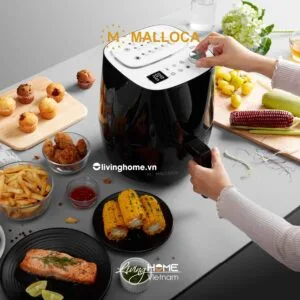 Alternative view of Nồi chiên không dầu Malloca MAF-09B thể tích 3L màu đen trắng cao cấp sang trọng