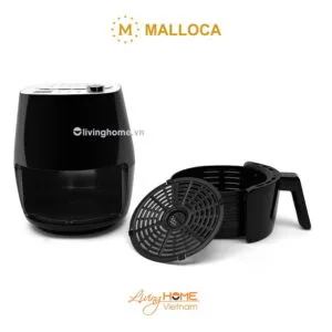 Nồi chiên không dầu Malloca MAF-09B thể tích 3L màu đen trắng cao cấp sang trọng