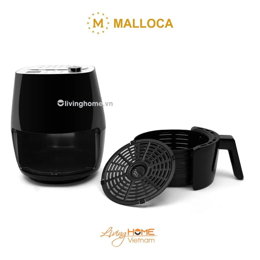 Nồi chiên không dầu Malloca MAF-09B thể tích 3L màu đen trắng cao cấp sang trọng - Ảnh 6