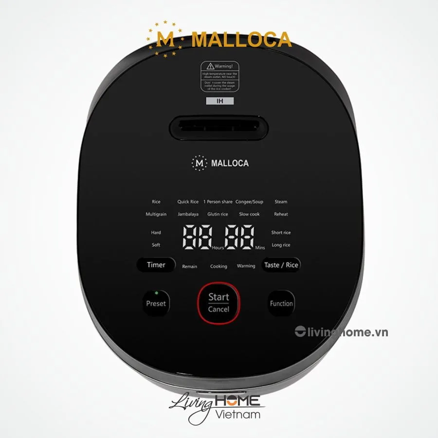 Nồi cơm điện Malloca MRC-IH01E cao tần dung tích 1.2L màu đen sang trọng 5 Nồi cơm điện Malloca MRC-IH01E cao tần dung tích 1.2L màu đen sang trọng - Ảnh 3