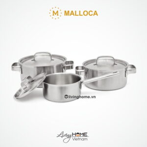 Bộ nồi Malloca SA-2030 inox 6 món cao cấp