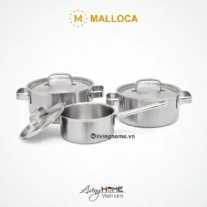 Bộ nồi Malloca SA-2030 inox 6 món cao cấp