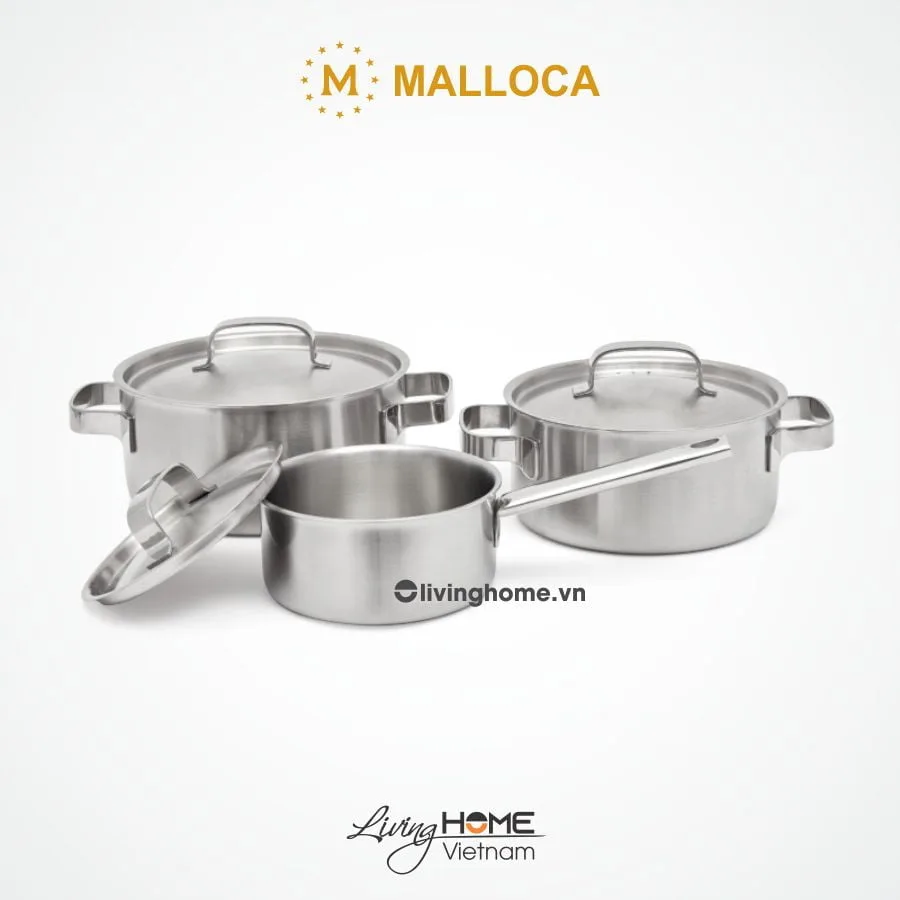 Bộ nồi Malloca SA-2030 inox 6 món cao cấp 3 Bộ nồi Malloca SA-2030 inox 6 món cao cấp