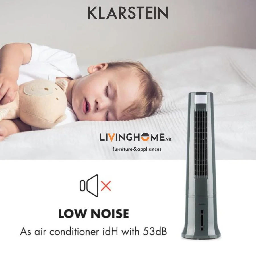 Quạt hơi nước Klarstein KL-HIGHAWN BLACK công suất 40W - chiều cao 90cm 4 Quạt hơi nước Klarstein KL-HIGHAWN BLACK công suất 40W - chiều cao 90cm - Ảnh 2