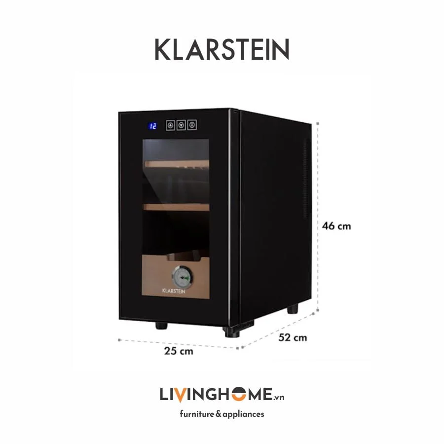 Tủ cigar Klarstein KL-EL PRESIDENT 23L điều khiển cảm ứng đèn Led hiện đại - Ảnh 2