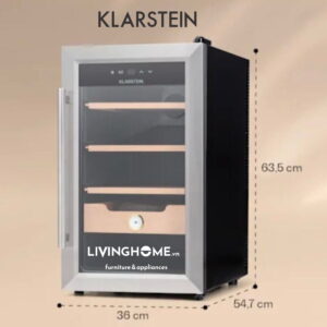 Alternative view of Tủ cigar Klarstein KL-EL PRESIDENT 37L được làm bằng gỗ tuyết màu đen sang trọng