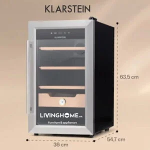 Alternative view of Tủ cigar Klarstein KL-EL PRESIDENT 37L được làm bằng gỗ tuyết màu đen sang trọng